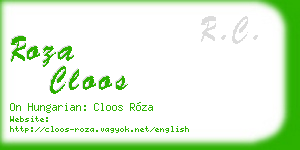 roza cloos business card